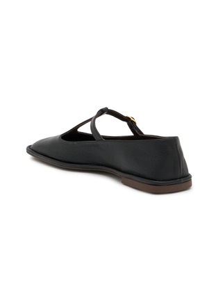 Detail View - Click To Enlarge - THE ROW - Square T-Bar Leather Ballerina Flats