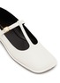 Detail View - Click To Enlarge - THE ROW - Square T-Bar Leather Ballerina Flats