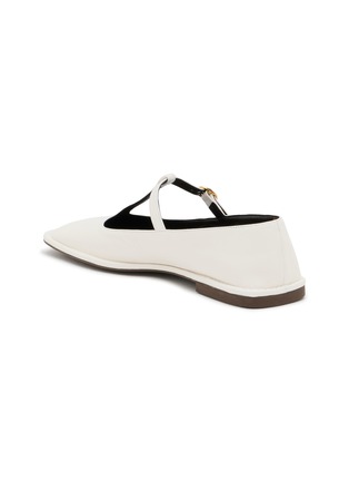 Detail View - Click To Enlarge - THE ROW - Square T-Bar Leather Ballerina Flats