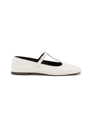 Main View - Click To Enlarge - THE ROW - Square T-Bar Leather Ballerina Flats