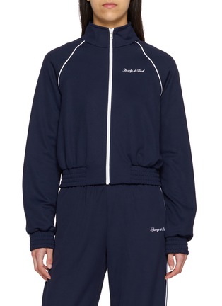 Main View - Click To Enlarge - SPORTY & RICH - Retro Logo Embroidered Track Jacket