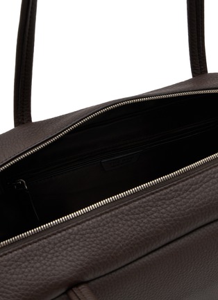 Detail View - Click To Enlarge - THE ROW - Astra Grained Leather Bowling Bag