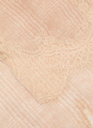 Detail View - Click To Enlarge - LANE'S - Lace Trim Beaded Embroidered Wool Silk Shawl