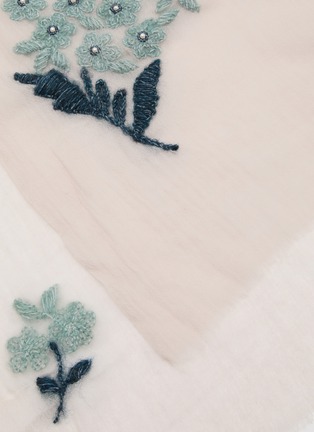 Detail View - Click To Enlarge - LANE'S - Beaded Embroidered Wool Shawl