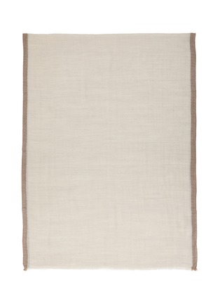 Main View - Click To Enlarge - LANE'S - Contrast Edge Wool Silk Shawl