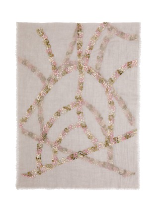 Main View - Click To Enlarge - LANE'S - Embroidered Wool Shawl