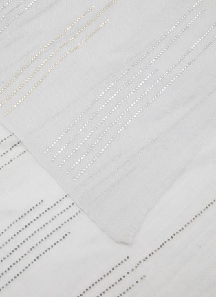 Detail View - Click To Enlarge - LANE'S - Rhinestone Embellished Wool Silk Shawl