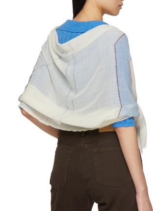 Figure View - Click To Enlarge - LANE'S - Geometric Print Rhinestone Embellished Wool Silk Cashmere Shawl