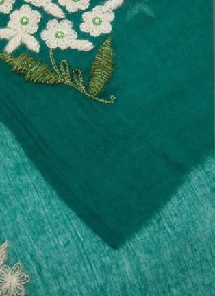 Detail View - Click To Enlarge - LANE'S - Embroidered Wool Shawl