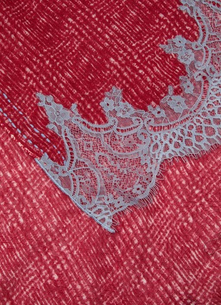 Detail View - Click To Enlarge - LANE'S - Lace Trim Wool Silk Shawl