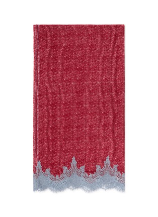 Main View - Click To Enlarge - LANE'S - Lace Trim Wool Silk Shawl