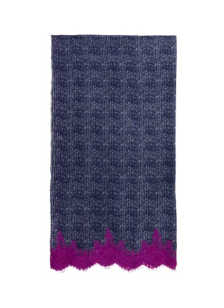 Main View - Click To Enlarge - LANE'S - Lace Trim Wool Silk Shawl