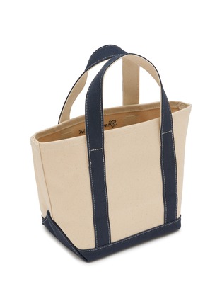 Detail View - Click To Enlarge - SPORTY & RICH - Mini Serif Logo Canvas Tote