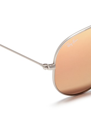 Detail View - Click To Enlarge - RAY-BAN - 'Aviator Large Metal' mirror sunglasses