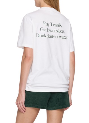 Back View - Click To Enlarge - SPORTY & RICH - Play Tennis Cotton T-Shirt