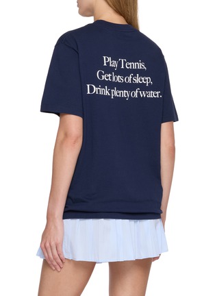 Back View - Click To Enlarge - SPORTY & RICH - Play Tennis Cotton T-Shirt