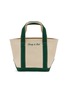 SPORTY & RICH Mini Serif Logo Cotton Tote Bag