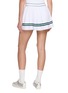 Back View - Click To Enlarge - SPORTY & RICH - Serif Logo Waistband Pleated Mini Skirt