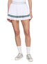 SPORTY & RICH Serif Logo Waistband Pleated Mini Skirt