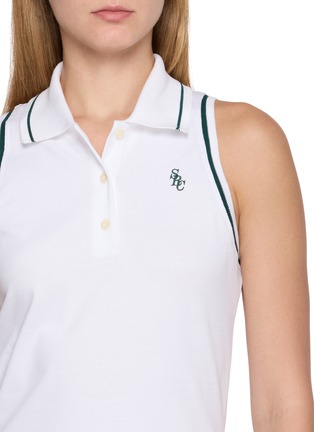  - SPORTY & RICH - Sleeveless Polo Cotton Mini Dress