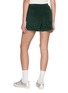 Back View - Click To Enlarge - SPORTY & RICH - Logo Embroidered Cotton Terry Shorts