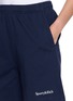  - SPORTY & RICH - Serif Logo Cotton Gym Shorts