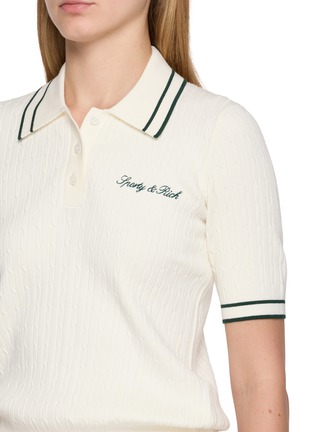  - SPORTY & RICH - Mini Cable Knit Polo Shirt