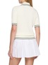 Back View - Click To Enlarge - SPORTY & RICH - Mini Cable Knit Polo Shirt