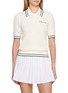 SPORTY & RICH Mini Cable Knit Polo Shirt