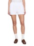 SPORTY & RICH Logo Embroidered Cotton Terry Shorts