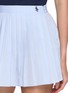  - SPORTY & RICH - Monogram Embroidered Pleated Cptton Mini Skirt
