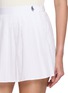  - SPORTY & RICH - Monogram Embroidered Pleated Cotton Mini Skirt