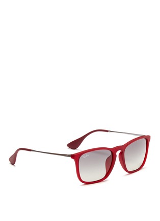 Figure View - Click To Enlarge - RAY-BAN - 'Chris' acetate frame wire temple sunglasses