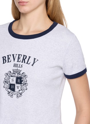  - SPORTY & RICH - BH Crest Soft Cotton Ringer T-shirt
