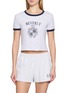 SPORTY & RICH BH Crest Soft Cotton Ringer T-shirt