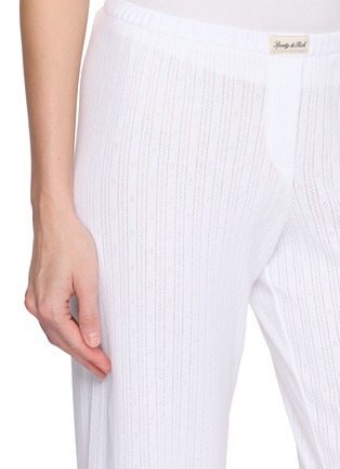  - SPORTY & RICH - Logo Pointelle Cotton Pants