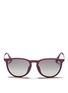Main View - Click To Enlarge - RAY-BAN - 'Erika' matte acetate frame wire temple sunglasses