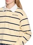  - SPORTY & RICH - Serif Logo Rugby Cotton Polo Shirt