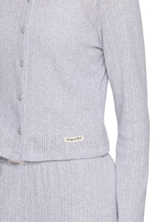  - SPORTY & RICH - Logo Pointelle Cotton Cardigan