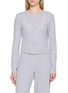 SPORTY & RICH Logo Pointelle Cotton Cardigan