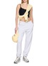 Figure View - Click To Enlarge - SPORTY & RICH - Beverly Script Cotton Sweatpant