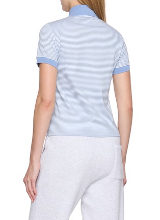 Back View - Click To Enlarge - SPORTY & RICH - NY Crest Prep Cotton Blend Polo Shirt