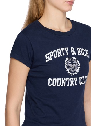  - SPORTY & RICH - Varsity Crest Essential Cotton T-shirt