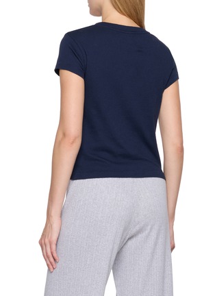Back View - Click To Enlarge - SPORTY & RICH - Varsity Crest Essential Cotton T-shirt