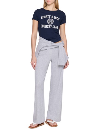 Figure View - Click To Enlarge - SPORTY & RICH - Varsity Crest Essential Cotton T-shirt