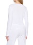 Back View - Click To Enlarge - SPORTY & RICH - Logo Pointelle Cotton Cardigan