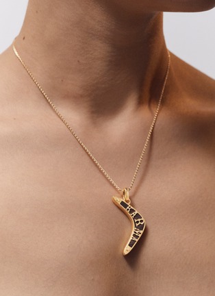 Detail View - Click To Enlarge - MARIE LICHTENBERG - Karma 18K Gold Ebony Pendant