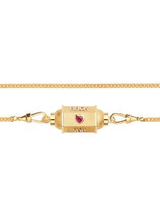 Detail View - Click To Enlarge - MARIE LICHTENBERG - Love You Locket 18K Gold Diamond Ruby Necklace