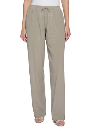 Main View - Click To Enlarge - SHARON WAUCHOB - Drawstring Waist Silk Pants