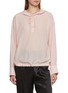 Main View - Click To Enlarge - SHARON WAUCHOB - Tie Neck Hooded Blouson Top
